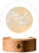 Qikam Lámpara de bola de cristal, luz nocturna de bola de del sistema solar | Lámpara Planeta Galaxy Ball con Base de Madera | Decoración espacial de astronomía del universo de de
