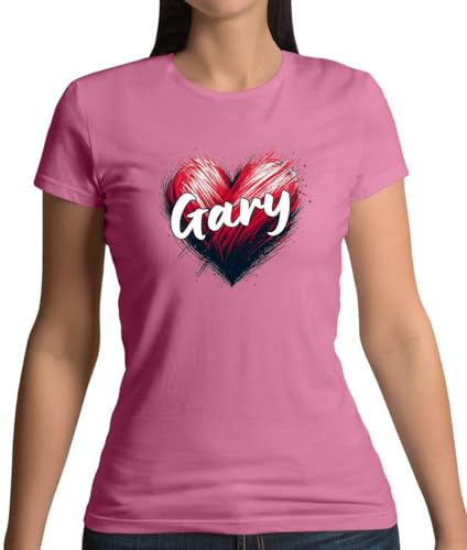 Dressdown Love Heart Gary - Womens Crewneck T-Shirt - Azalea - Large