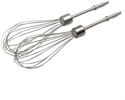 HEBEOT Lot de 2 batteurs à main en acier inoxydable pour batteur à œufs pour Kenwood (12 tiges métalliques*)