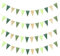 Guirlande Fanion Vert (4 Lot), Lot de Environ 10 Guirlandes de Bannière Triangle, pour l'anniversaire/Les Vacances/Le Mariage/Soirée au Thème d’Etudiant