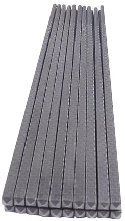MAGICLULU 10piezas Palillos De Fibra De Vidrio Reutilizables Antideslizantes Para Cocina Utensilios De Comida Para Sushi Fideos y Arroz Accesorios De Cocina Para Uso Casa Negro