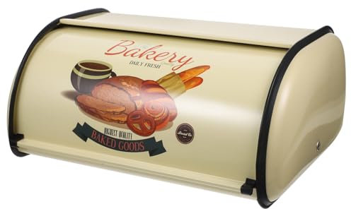PRETYZOOM Caja de Cocina de Hierro Amarilla Estilo Francés Retro