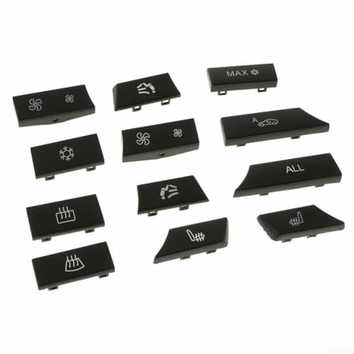 Lastdaytime BMW F07, F10, F11, F01 - Interruttore per pannello riscaldatore per aria condizionata, 12 pulsanti, facile da installare, colore: nero, attuatore a pulsante, modalità di funzionamento