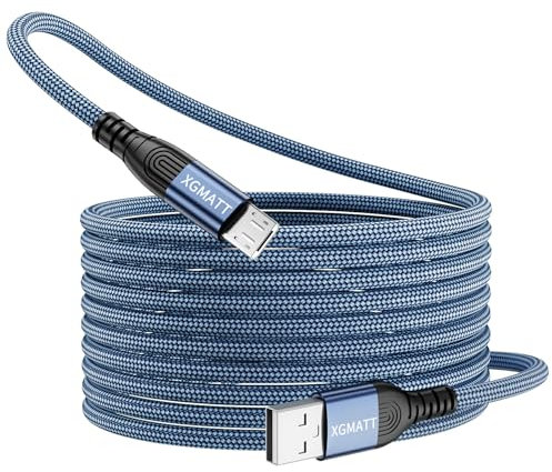 XGMATT Micro USB Kabel 8M,Nylon USB Kabel High Speed Android Handy Ladekabel für Samsung Galaxy S7/ S6/ J7/ Note 5,Xiaomi,Huawei, Wiko,Motorola,Nokia,Kindle