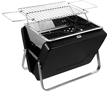 Toyvian Parrilla de Barbacoa Estilo Maletín Portátil para Exteriores para Picnic Doméstico para Barbacoa al Aire