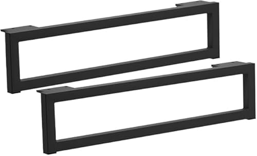 WAMAK Hochwertige Rechteckige Möbelfüße 2 Stück | Stilvolle Möbelbeine für Sofas und Schränke – Matt Schwarz, Höhe: 120 mm, Robuste Möbelbasis im Loft-Design (Höhe: 12cm | Breite: 50cm [2 Stück])