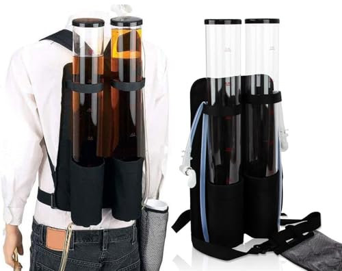 Dispensador de mochila portátil de doble barril, dispensador de bebidas y bebidas para fiestas al aire libre