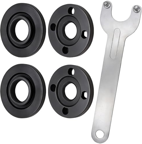 Chiave Universale per Smerigliatrice da 125 mm con Flangia, Comprende 1 Chiave a Y e 4 Dadi Flangiati, Compatibile per Smerigliatrici Angolari per Montaggio Facile e Sicuro dei Dischi