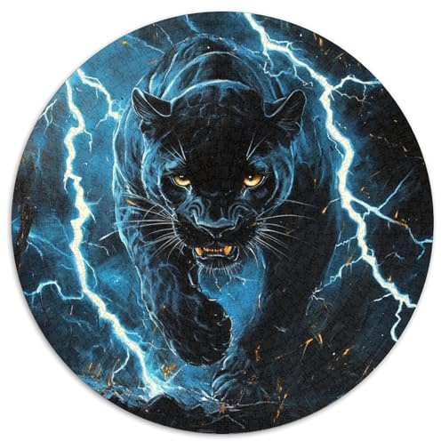 Leopard Puzzle 1000 Teile Rund Fur Erwachsene Und Kinder Tieres Haustiers Cute Legespiel Geschicklichkeitsspiel Geschenk Fordernd Kleinkinder 1000pcs (67.5x67.5cm)