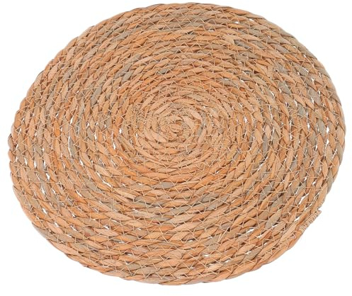 Angoily Tovaglietta Rotonda in Rattan Intrecciato Design Rustico e Isolante Termico per Decorare Tavoli da Pranzo e Tavolini