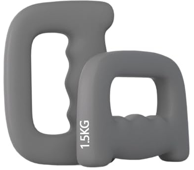 ICDKOYK Exercices de Boxe avec haltères, aérobic et Musculation. Haltères légères pour la Boxe, pour Hommes et Femmes. Exercices de Musculation et d'aérobic avec . , Gris , 1.5 kg