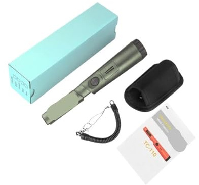 Détecteur de Métaux, Détecteur de métaux portatif TC-110 avec Tige de positionnement et Protection Anti-Rayures(Groen)