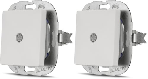 REV PrimaLuxe Lichtschalter, Kontrollschalter mit Glimmlampe Unterputz, weiss (Packung mit 2)