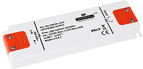 Alimentatore LED 12V 20W 14mm Trasformatore piatto da 230V a 12V per illuminazione a LED Illuminazione per interni