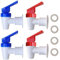 Qboyi Cooler Faucet - 2 Blue and 2 Red Water Dispenser Tap Set - Internal Thread Plastic Spigot.…