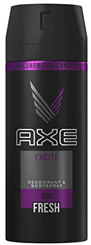 6 x Axe Excite Body Spray without Aluminium Salts 150 ml