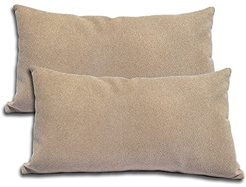 Formalind - 2er Set Sofakissen 50x30cm - 2 Sofa-Kissen mit Füllung und Bezug. Bequeme Couchkissen mit abnehmbaren und waschbaren Bezügen. Weiche Sofakissen im 2er Set. Hellbraun