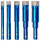 BRSCHNITT Brocas de Diamante con Vástago 6/8/10/12/14mm, 5pcs Juego de brocas de diamante Para Cerámica, Granito, Porcelana, Azulejos, Gres fino