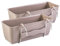 PAFEN Lot de 2 jardinières de balcon avec supports – 492 x 172 x 174 mm – Pot de fleurs avec réservoir d'eau aspect rotin, bac à plantes, moka