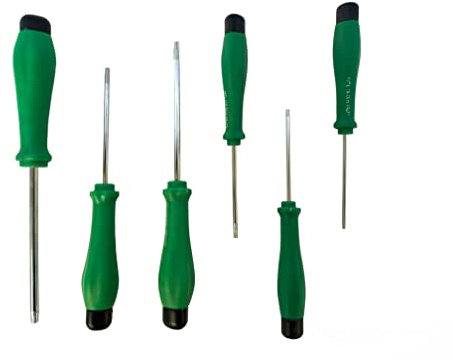 Set 6 Pezzi Cacciaviti Torx T10-T40 Con Foro Professionale Acciaio al Cromo Vanadio
