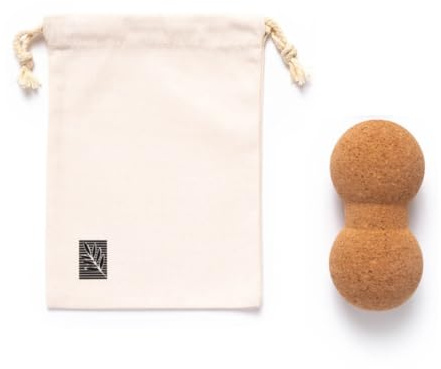 New Living Kork Massageball | Massageball Set | Ideal für Rücken- und Muskelmassage | Nachhaltiger Triggerpunktball | Formwahl wie Erdnussroller (Kork Peanut (80x160mm) mit Tasche)