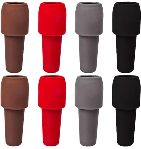 CNYMANY 8 Pièces Bouchons De Vin, Silicone Bouchons De Vin, Réutilisable Boisson Scelleur De Bouteilles Remplacement par Grip Top pour Liège, Liège en Verre De Vin à Gardez Le Vin Frais