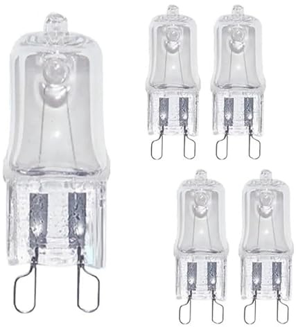 WYLIELAMSH 5PCS G9 Forno Luce Alta 60W Resistente Alla Temperatura Durevole Lampada Alogena Per Frigoriferi Forni Ventole 40W Spille Lampadina,220V,60W