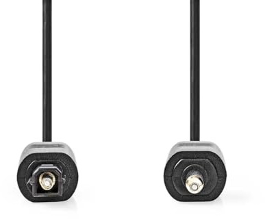 NEDIS Cavo audio ottico - Toslink maschio - mini toslink - 1.00 m - rotondo - PVC - nero - etichetta