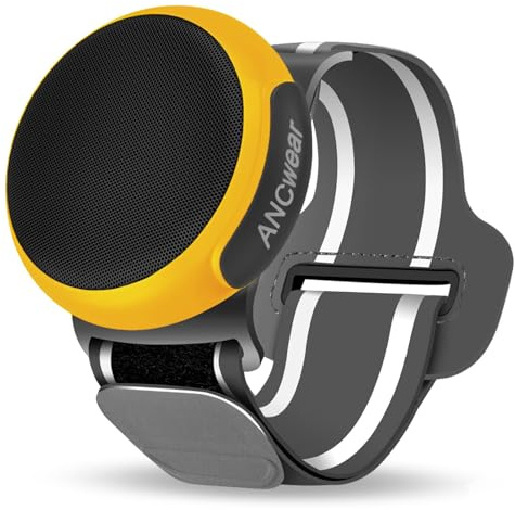 ANCwear Enceinte Bluetooth 5.4 à Porter avec Clip, Bracelet et Accroche | IPX6 anti-éclaboussures, 17 sons de bruit blanc et 9,5 h d’autonomie pour sport, vélo, salle de bain et voyage.