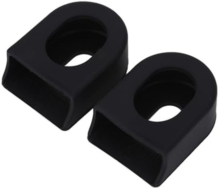 Brrnoo Robuster Kurbelarmschutz, Geeignet für die Meisten Fahrradkurbelarme, Verdicktes Design, aus Hochwertigem Silicagel-Material, Bietet Guten Schutz, 1 Paar, Stoßfest (Black)