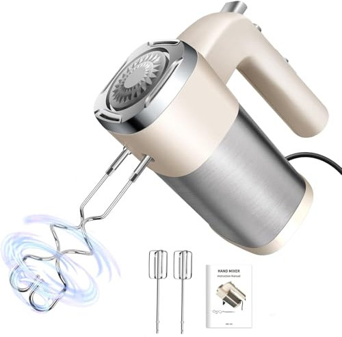 JAOSY Sbattitore Elettrico Professionale, 500W Fruste Elettriche per Dolci 5 velocità, Funzione turbo, Design ergonomico, Sbattitore per Mescolare, Sbattere e Montare