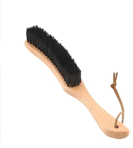 Bustlwor Träklädborste, klädborste, klädborste med grisborst ludd, perfekt för kostymer jackor jackor skjortor ludd och luddborttagare inga repor