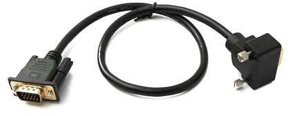 SYSTEM-S D Sub15 Kabel 50 cm HD VGA 15 Pin Stecker zu Stecker DB15 Winkel Down Angled Adapter