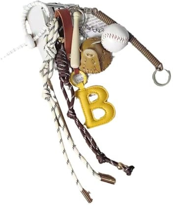 Robuster Kletterseil-Schlüsselanhänger mit farbigen Baseball-Designs, geeignet für den täglichen Pendler und Outdoor-Abenteuer, den täglichen Gebrauch