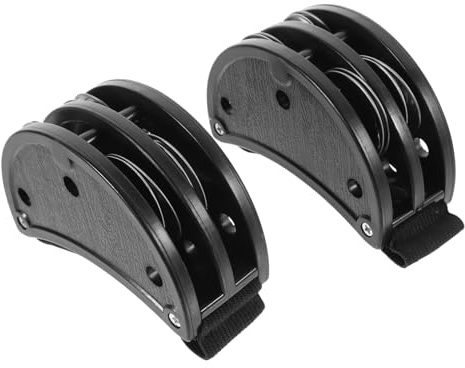 Warmhm 2pezzi Tamburello Musicale Pedale Per Adulti Strumenti Percussione in Metallo e Plastica Tamburelli Per Chiesa e Danza Cristiana Accessori Per Batteria e Piatti