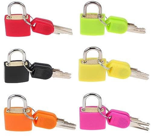 Tofficu 6piezas Candado Para Equipaje Pequeño Con Llave Cerradura De Viaje Multifuncional Para Maletas Taquillas y Uso Diario