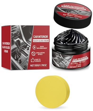 Wegiwuca Crema multiuso per la pulizia e la lucidatura degli interni dell'auto, adatta per superfici in pelle con effetti a lunga durata, smacchiatore per auto