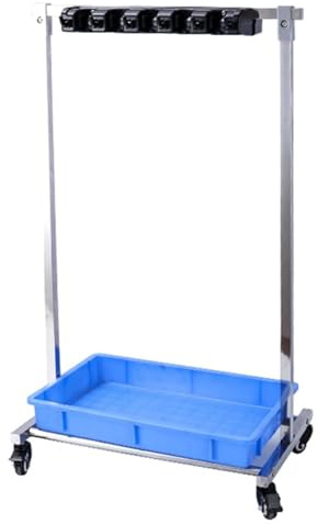 Porta scopa mobile e organizer per attrezzi da giardino, soluzione efficiente per riporre attrezzi con manico lungo come rastrelli e scope, ideale per la pulizia e lo stoccaggio del carrello degli