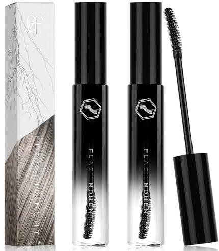 ALIIP Hair Finishing Stick 2 Pack - Non-Greasy Flyaway Hair Tamer for Women/Men with Mascara Wand, Long Lasting Smoothing Gel for Frizz Control & Styling, 18ml Travel Size (Black)