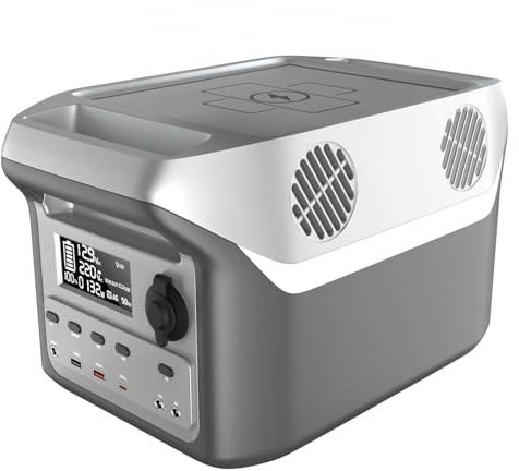 Generador eléctrico portátil 500W, 512Wh Generador eléctrico portátil LiFePO4, 220-240V, Cargador inalámbrico 10W, Generador solar para acampar, Caravana, Urgencias, Viajes