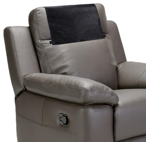 NICENEEDED Kopfstützenbezug Für Relaxsessel 17 x 27 Zoll Kopfstützenschutz Für Relaxsessel Kopfstützenbezug Aus Kunstleder (Schwarz)