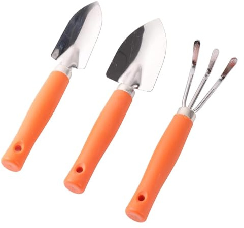 Trädgårdsspad 3-pack trädgårdsredskapsset med murslev, spade och kratta