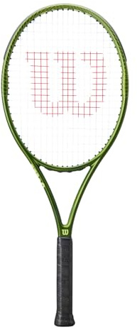 Wilson Blade Feel 103 Tennisschläger, Mit dichtem Saitenmuster für festes Gefühl beim Kontakt, Armfreundlicher Schläger, Farbe: Grün, Griffstärke: