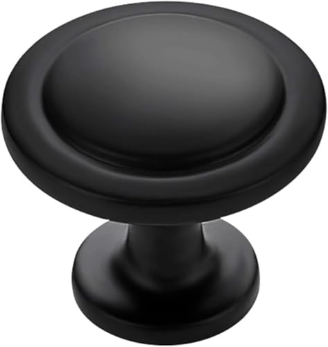 Rayakt Möbel Schrankknöpfe Vintage, Küchenschrankgriffe moderne Türknäufe für Schubladen, Schränke & Möbeltüren, inkl. Schrauben, 30 mm rund, Möbelknöpfe Schwarz