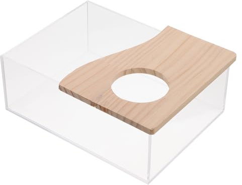 Generisch Sandbadewanne und Sandbadbehälter Transparente mit Glatten Kanten aus Acryl für Kleine Tiere und Mäuse als Badezimmer für Kleintierbedarf