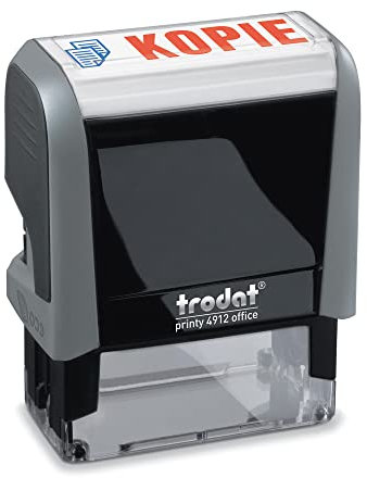 Trodat Office Printy 4912 selbstfärbender Textstempel, Text KOPIE, Abdruckfarbe blau-rot, 47 x 18 mm