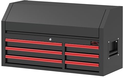 dirty pro tools™ Professional 8 Drawers Garage Large Tool Chest TOP Box with Ball Bearing Slides