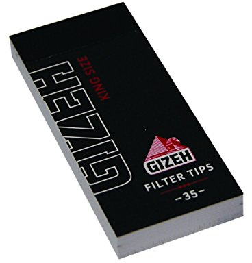 Gizeh Black Filter Tips regular King Size Wide breite Tips 12x Booklets