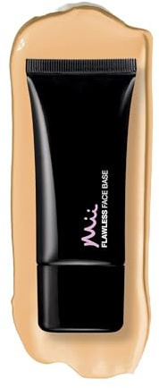 Mii Cosmetics Flawless Face Base, Weightless Liquid Foundation, Medium Coverage, Suitable for all Types of Skin, Perfectly Honey