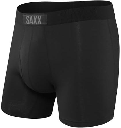 Saxx Underwear sous-vêtement Slip Homme – sous-vêtement Ultra Doux pour Homme – Slip Homme avec Support Pouch Intégré, Noir, M